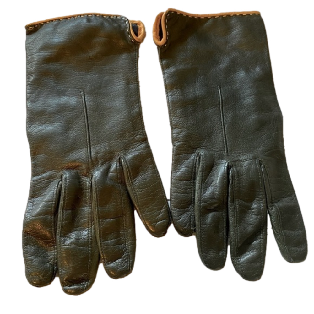Coach VINTAGE LEATHER SILK LINED DRIVING GLOVES SIZE 6 1/2
